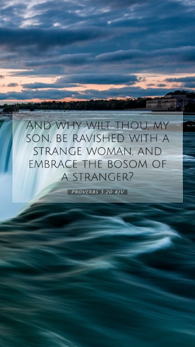 Picture 07 - Proverbs 5:20 KJV Mobile Phone Wallpaper - And why wilt thou, my son, be ravished with a - Mobile Bible Verse Wallpaper