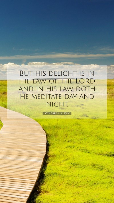 Picture 07 - Psalms 1:2 KJV Mobile Phone Wallpaper - But his delight is in the law of the LORD; and in - Mobile Bible Verse Wallpaper