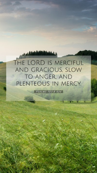 Picture 07 - Psalms 103:8 KJV Mobile Phone Wallpaper - The LORD is merciful and gracious, slow to anger, - Mobile Bible Verse Wallpaper