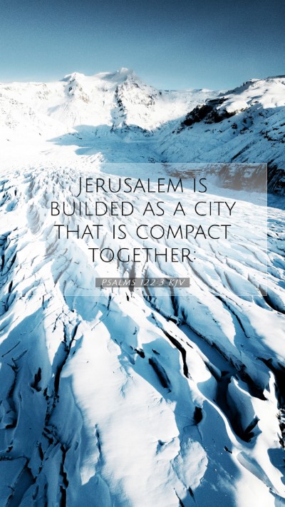 Picture 07 - Psalms 122:3 KJV Mobile Phone Wallpaper - Jerusalem is builded as a city that is compact - Mobile Bible Verse Wallpaper