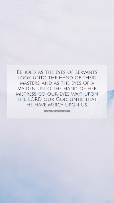 Picture 07 - Psalms 123:2 KJV Mobile Phone Wallpaper - Behold, as the eyes of servants look unto the - Mobile Bible Verse Wallpaper