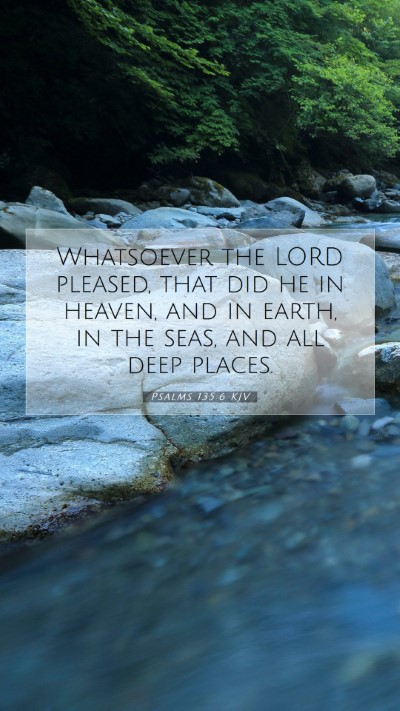 Picture 07 - Psalms 135:6 KJV Mobile Phone Wallpaper - Whatsoever the LORD pleased, that did he in - Mobile Bible Verse Wallpaper
