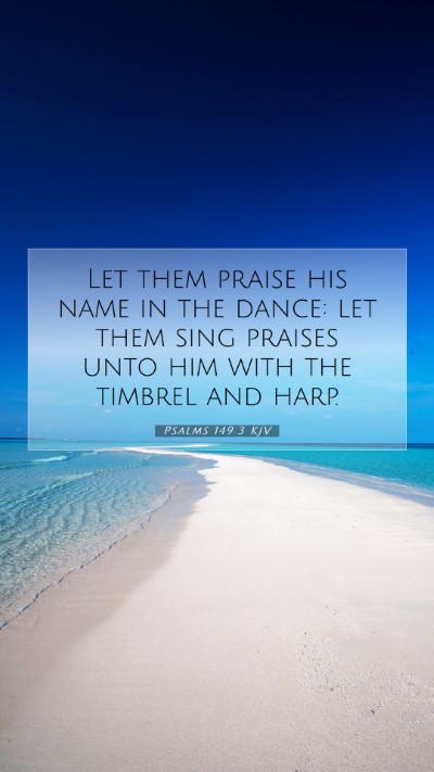 Picture 07 - Psalms 149:3 KJV Mobile Phone Wallpaper - Let them praise his name in the dance: let them - Mobile Bible Verse Wallpaper
