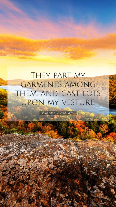 Picture 07 - Psalms 22:18 KJV Mobile Phone Wallpaper - They part my garments among them, and cast lots - Mobile Bible Verse Wallpaper