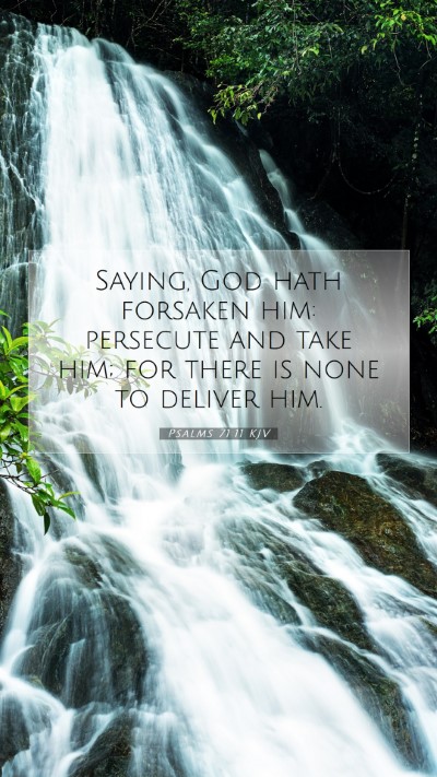 Picture 07 - Psalms 71:11 KJV Mobile Phone Wallpaper - Saying, God hath forsaken him: persecute and take - Mobile Bible Verse Wallpaper