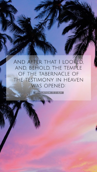 Picture 07 - Revelation 15:5 KJV Mobile Phone Wallpaper - And after that I looked, and, behold, the temple - Mobile Bible Verse Wallpaper
