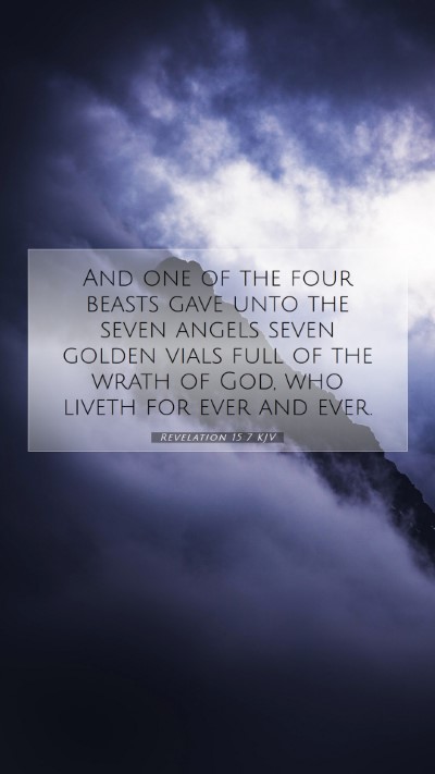 Picture 07 - Revelation 15:7 KJV Mobile Phone Wallpaper - And one of the four beasts gave unto the seven - Mobile Bible Verse Wallpaper