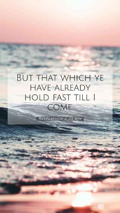 Picture 07 - Revelation 2:25 KJV Mobile Phone Wallpaper - But that which ye have already hold fast till I - Mobile Bible Verse Wallpaper