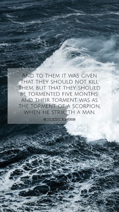 Picture 07 - Revelation 9:5 KJV Mobile Phone Wallpaper - And to them it was given that they should not - Mobile Bible Verse Wallpaper