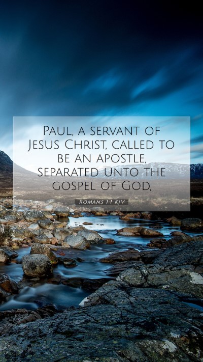 Picture 07 - Romans 1:1 KJV Mobile Phone Wallpaper - Paul, a servant of Jesus Christ, called to be an - Mobile Bible Verse Wallpaper