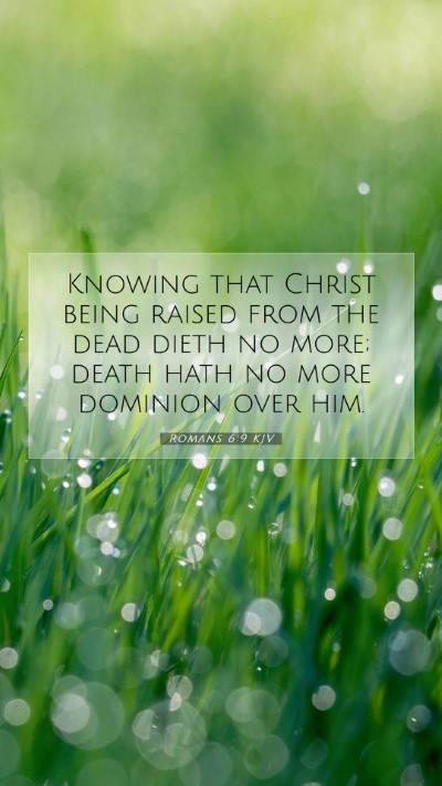 Picture 07 - Romans 6:9 KJV Mobile Phone Wallpaper - Knowing that Christ being raised from the dead - Mobile Bible Verse Wallpaper