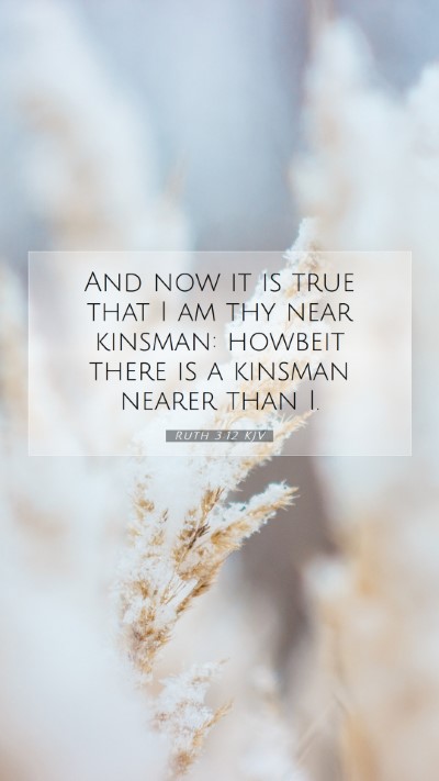 Picture 07 - Ruth 3:12 KJV Mobile Phone Wallpaper - And now it is true that I am thy near kinsman: - Mobile Bible Verse Wallpaper