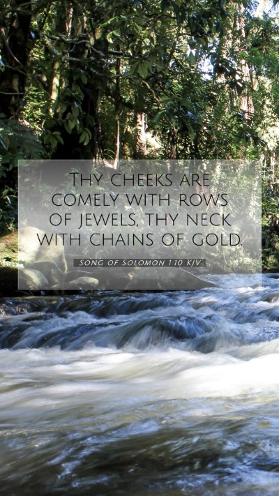 Picture 07 - Song of Solomon 1:10 KJV Mobile Phone Wallpaper - Thy cheeks are comely with rows of jewels, thy - Mobile Bible Verse Wallpaper