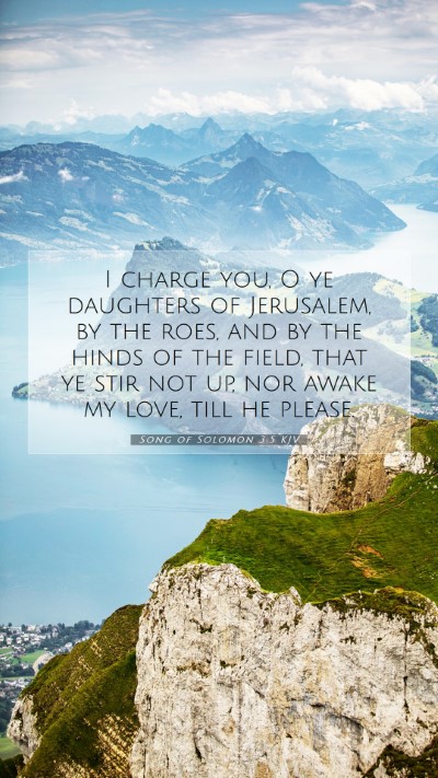 Picture 07 - Song of Solomon 3:5 KJV Mobile Phone Wallpaper - I charge you, O ye daughters of Jerusalem, by the - Mobile Bible Verse Wallpaper