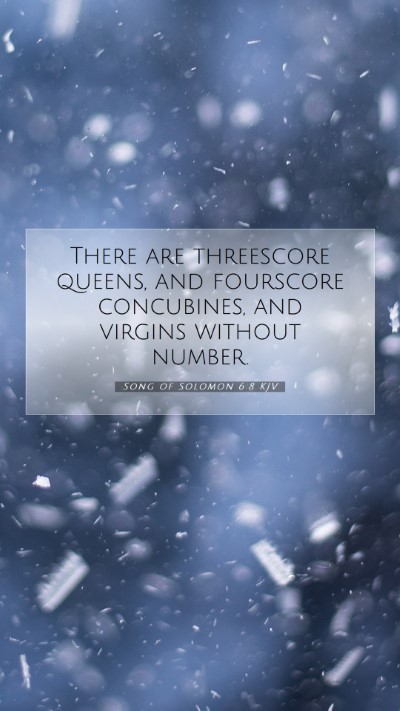 Picture 07 - Song of Solomon 6:8 KJV Mobile Phone Wallpaper - There are threescore queens, and fourscore - Mobile Bible Verse Wallpaper