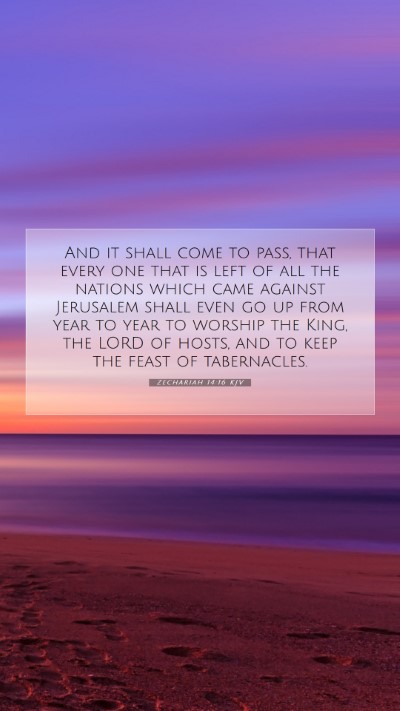 Picture 07 - Zechariah 14:16 KJV Mobile Phone Wallpaper - And it shall come to pass, that every one that is - Mobile Bible Verse Wallpaper