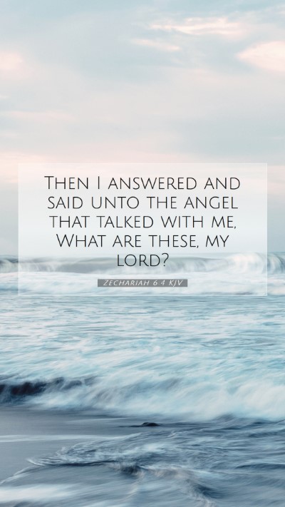 Picture 07 - Zechariah 6:4 KJV Mobile Phone Wallpaper - Then I answered and said unto the angel that - Mobile Bible Verse Wallpaper