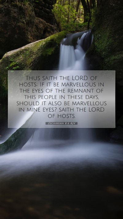 Picture 07 - Zechariah 8:6 KJV Mobile Phone Wallpaper - Thus saith the LORD of hosts; If it be marvellous - Mobile Bible Verse Wallpaper