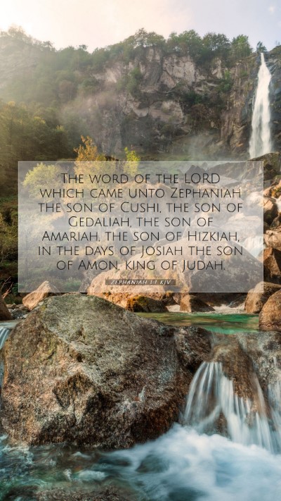 Picture 07 - Zephaniah 1:1 KJV Mobile Phone Wallpaper - The word of the LORD which came unto Zephaniah - Mobile Bible Verse Wallpaper
