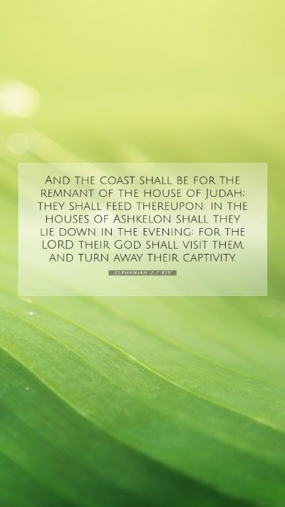 Picture 07 - Zephaniah 2:7 KJV Mobile Phone Wallpaper - And the coast shall be for the remnant of the - Mobile Bible Verse Wallpaper